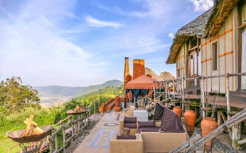 andBeyond Ngorongoro Crater Lodge suite overlooking caldera