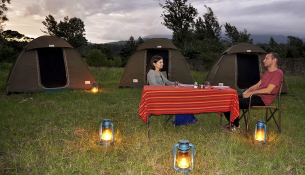 Camping in the wild on a Uganda Tour or Uganda safari