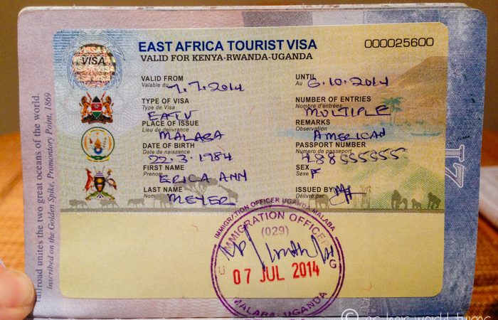 Cost of East Africa visa